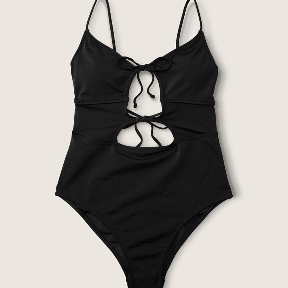 PINK Victoria's Secret Black One Piece Swimwear - Picture 11 of 12